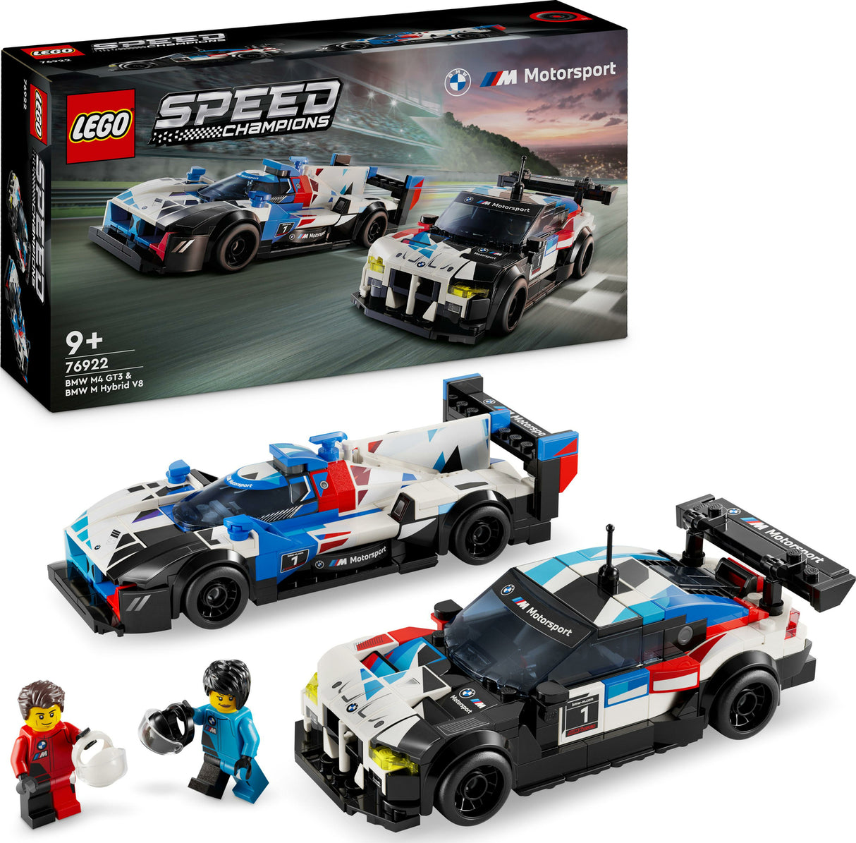 LEGO Speed Champions BMW M4 GT3 and BMW M Hybrid V8 Race Cars