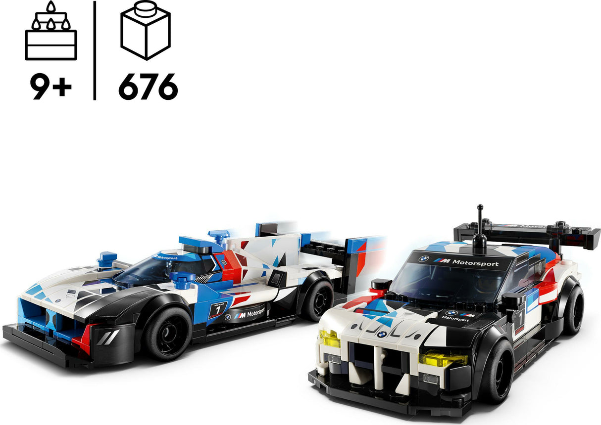 LEGO Speed Champions BMW M4 GT3 and BMW M Hybrid V8 Race Cars