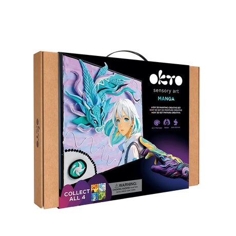 OKTO Manga Elements - Air - 3D Clay Canvas Kit (11.8 x 15.7 in) - Ages 10+