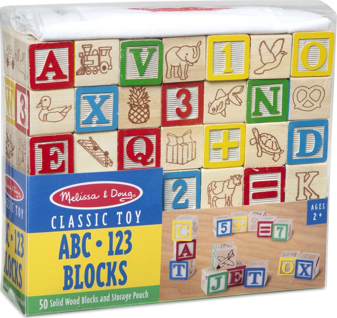 Wooden Abc/ 123 Blocks