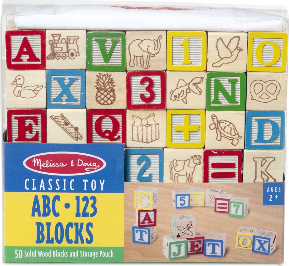 Wooden Abc/ 123 Blocks