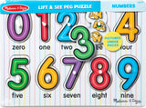 See-Inside Numbers Peg Puzzle - 10 pieces