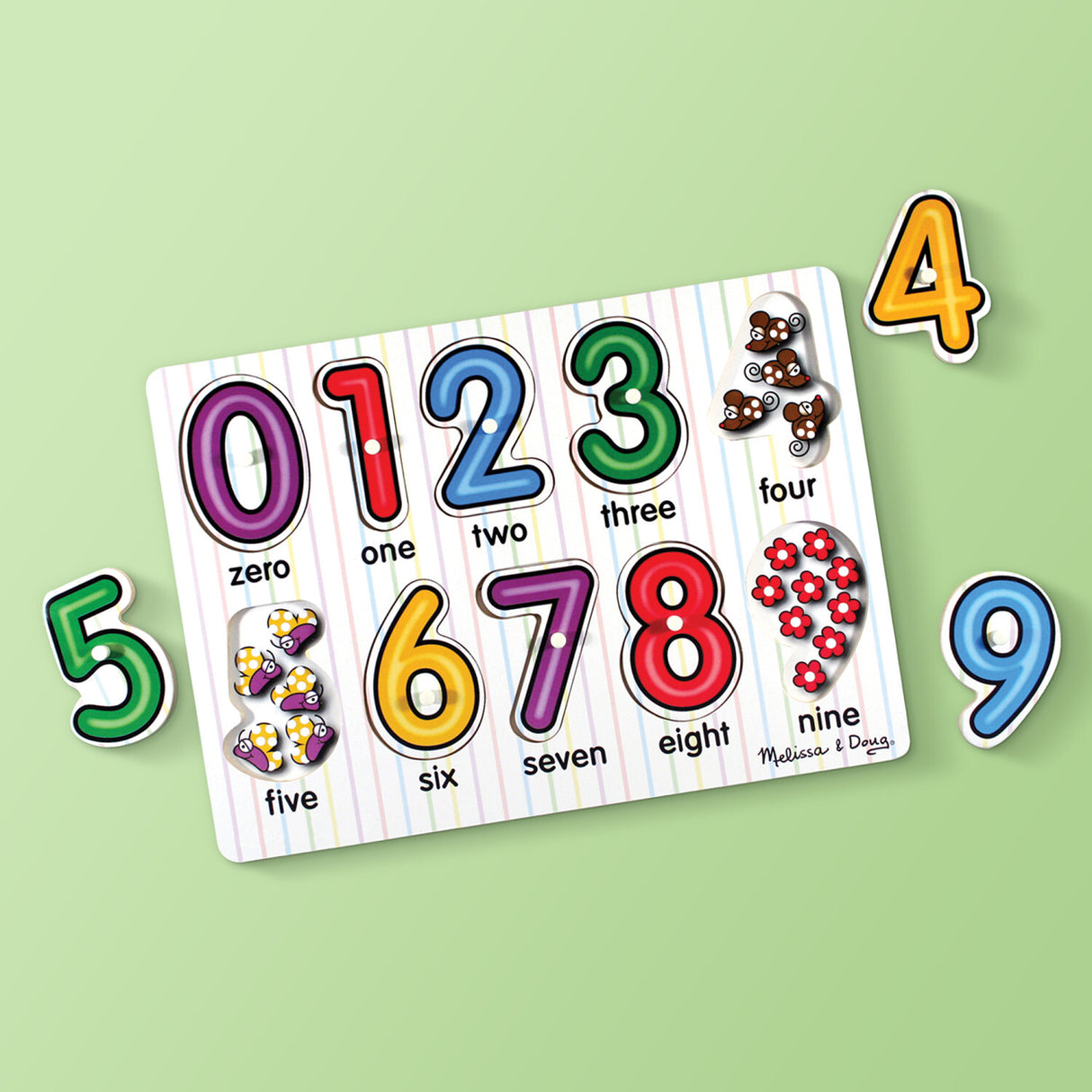 See-Inside Numbers Peg Puzzle - 10 pieces