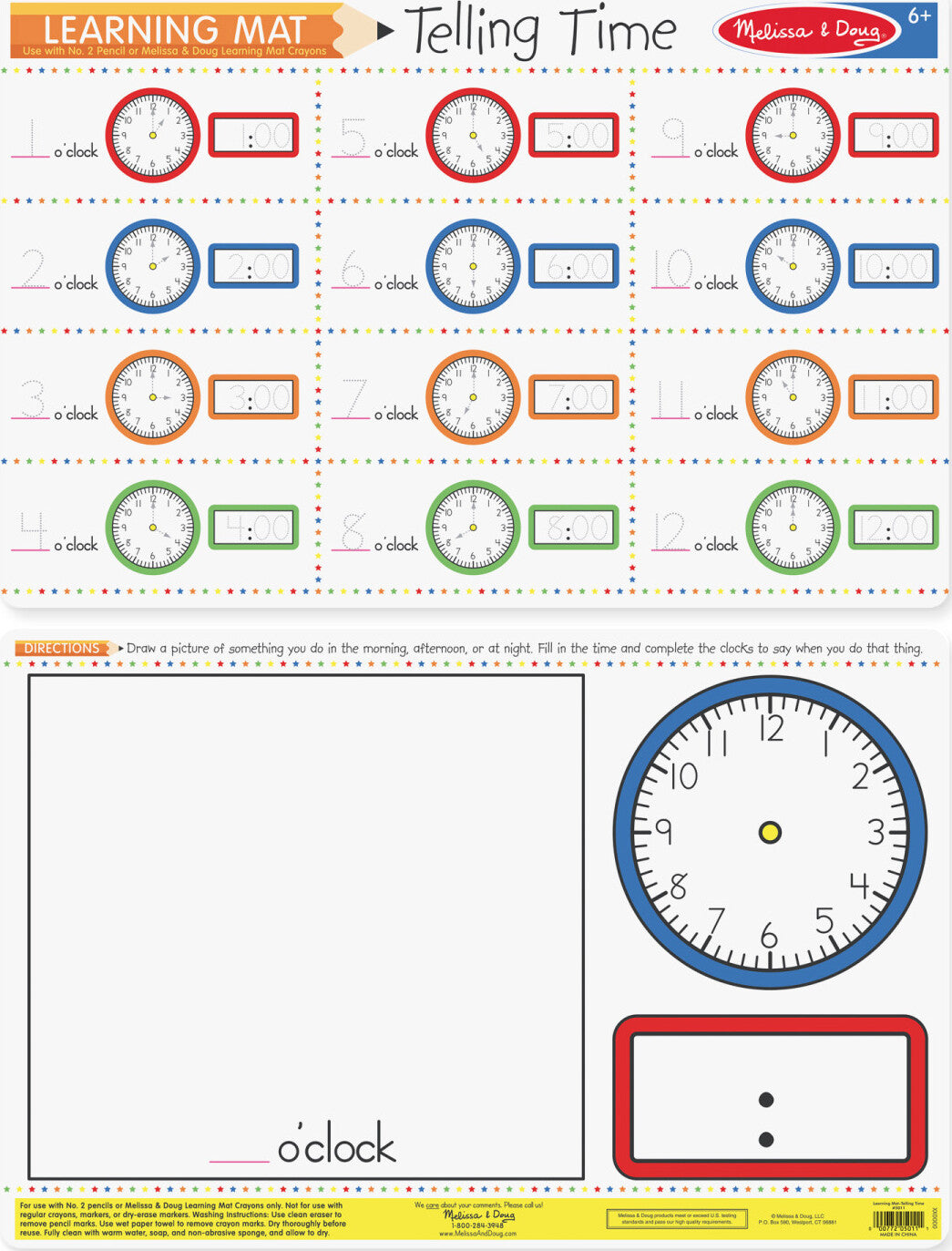 Telling Time Learning Mat