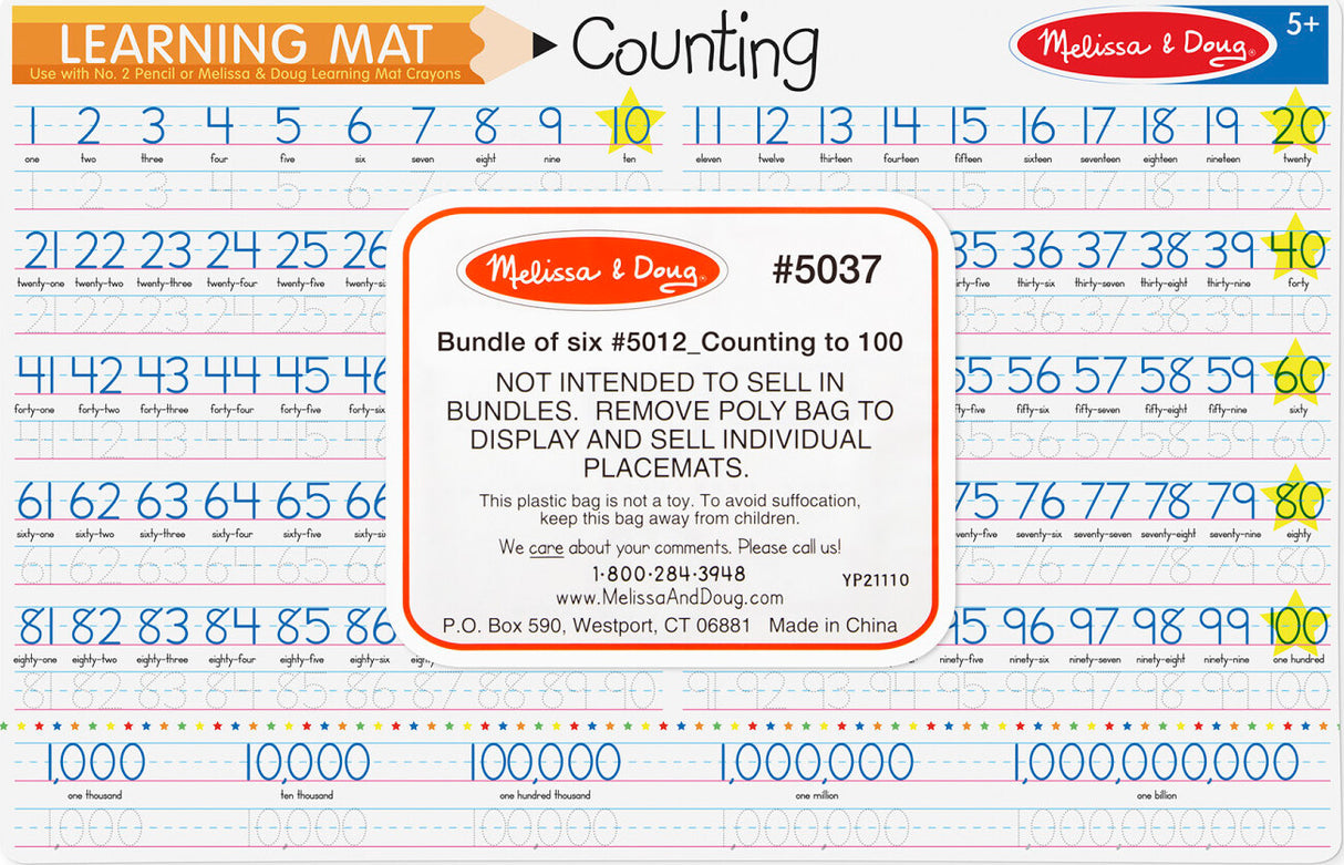 Counting to 100 Learning Mat