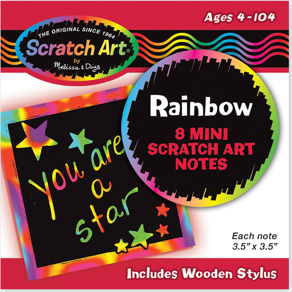 Rainbow Mini Scratch Art Notes