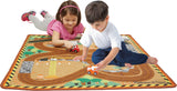 Round the Construction Zone Work Site Rug & Vehicle Set