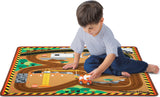 Round the Construction Zone Work Site Rug & Vehicle Set