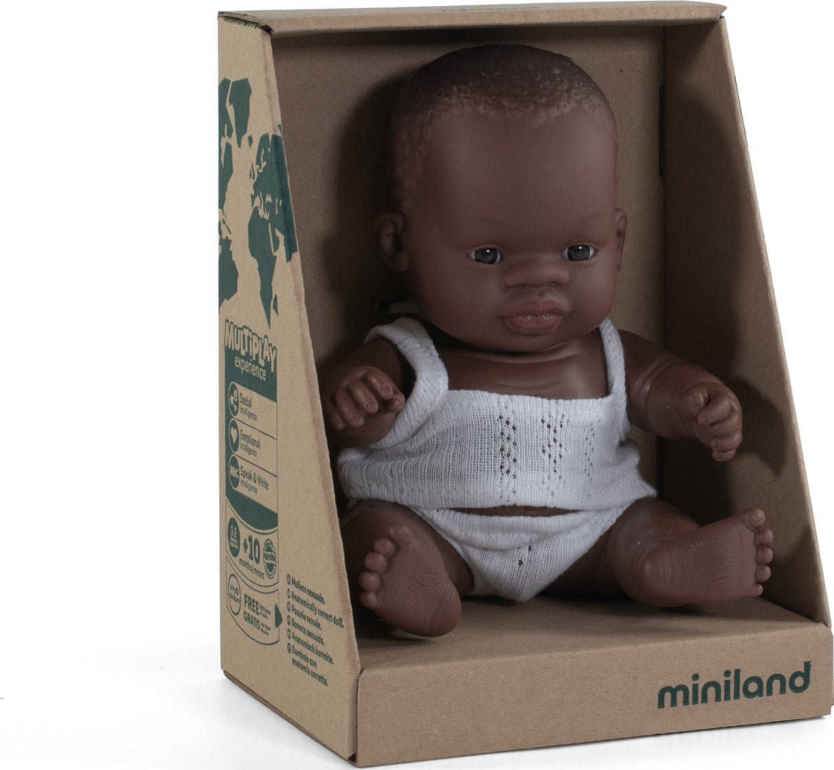 Newborn Baby Doll African Boy (21cm, 8 1/4")