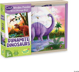 Dynamite Dinosaurs 4-Pack Wooden Puzzles