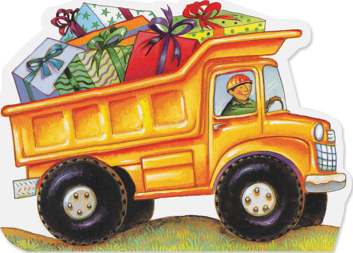 Dump Truck W/Presents Card (Sch)