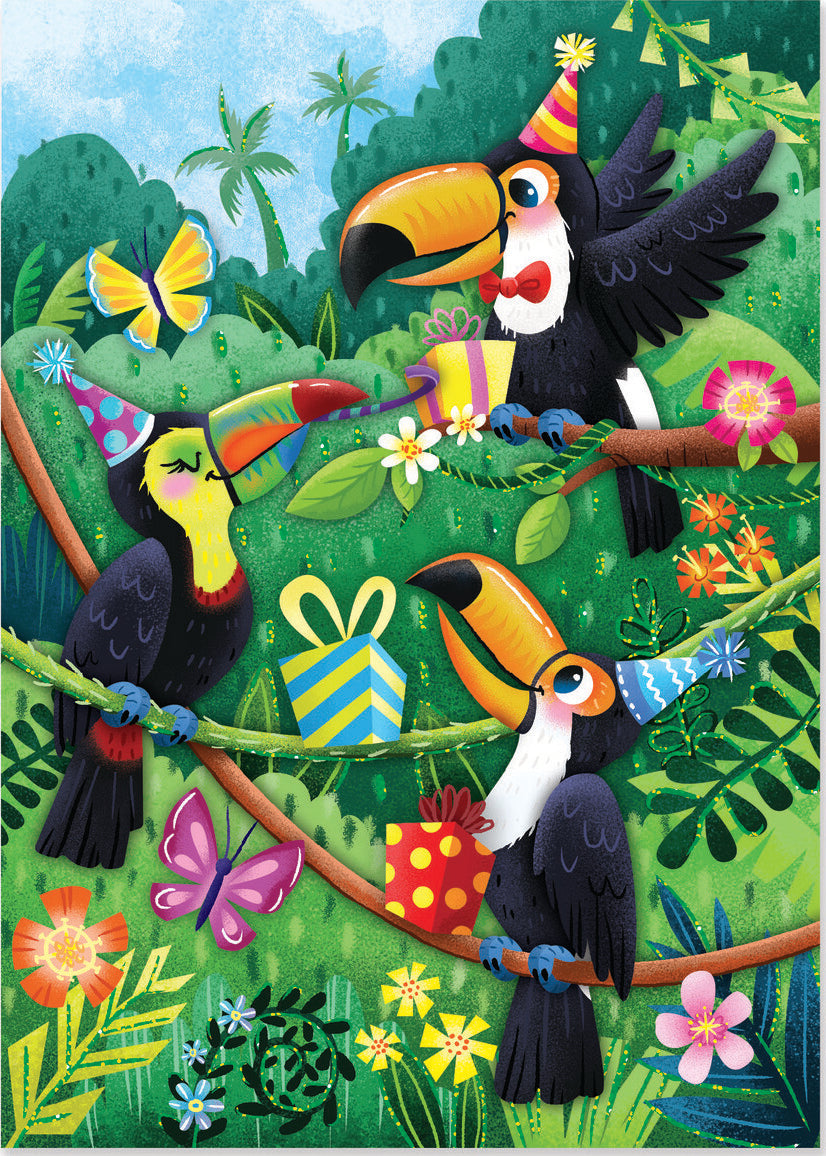 Toucan Foil Birthday Card