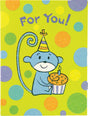 Glitter: Happy Monkey Enclosure Card