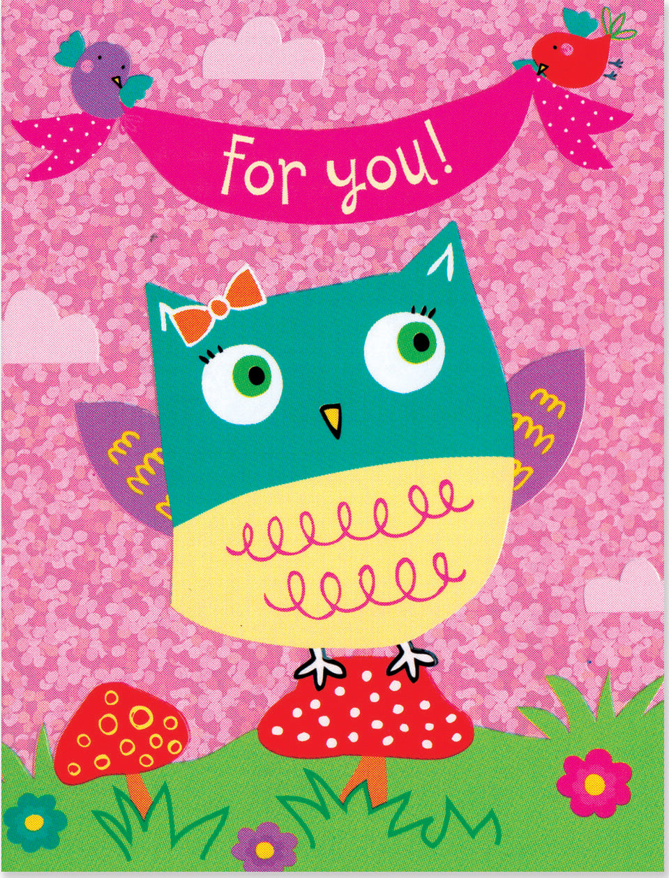 Owl With Banner Gift Enclosure Card