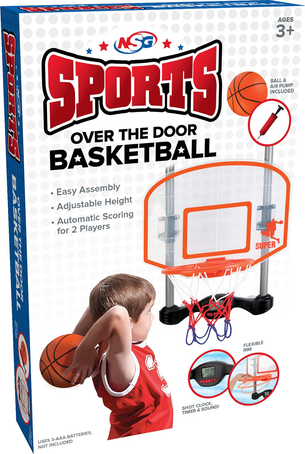 NSG Over the Door Basketball - Black/Orange/Clear