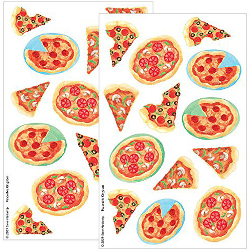 Peaceable Kingdom Scratch and Sniff Pizza Scented Sticker Pack