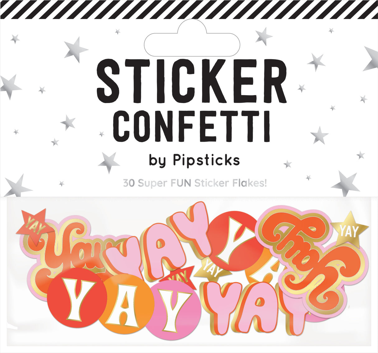 Yay All The Way Sticker Confetti