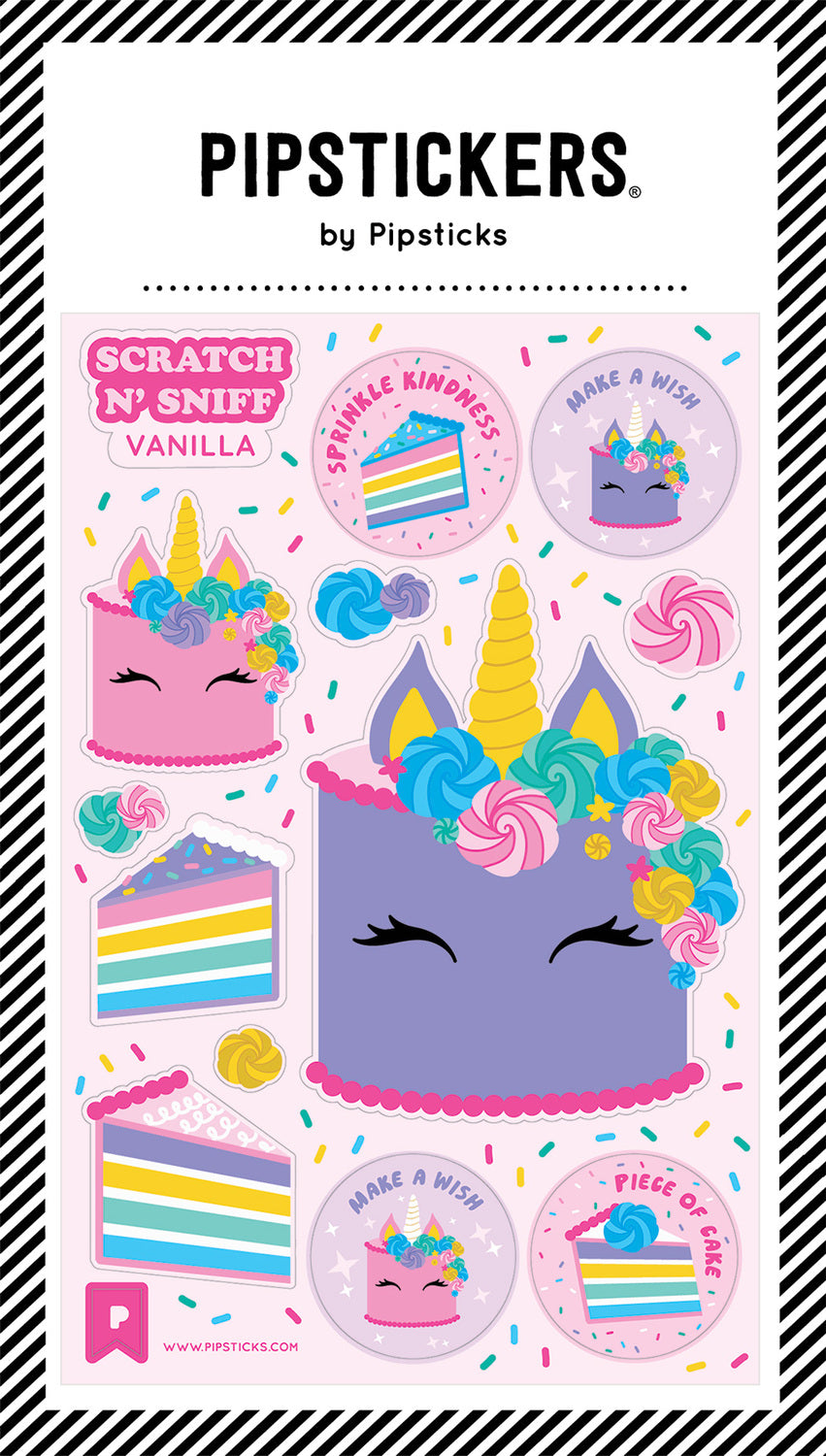 Stickers -  Unicorn Cake Scratch 'n Sniff