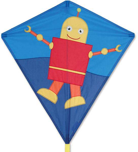 30 in. Diamond Kite - Happy Robot