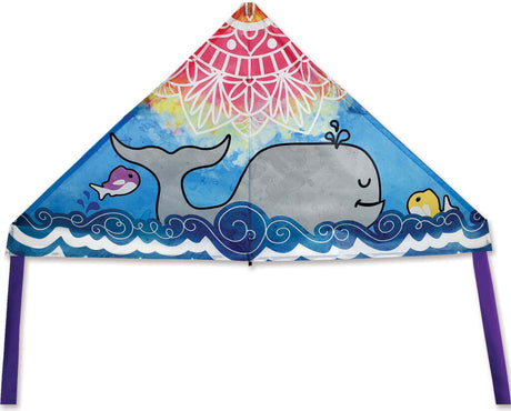 56 in. Delta Kite - Whale Mandala