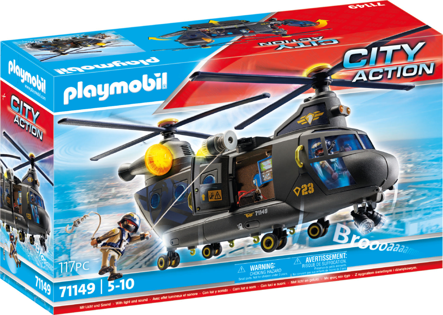Playmobil Tactical Police: Large Helicopter – Dancing Bear Toys