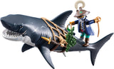 Giant Shark with Pirate