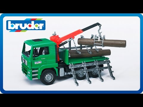 MAN Timber truck with loading crane and 3 trunks