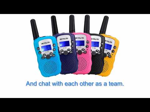 Retevis RT388 2 pcs Kids Walkie Talkies with Flashlight - Black