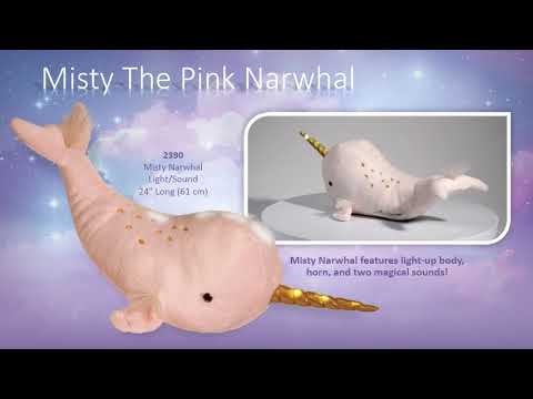 Douglas Misty Light & Sound Narwhal - Light Pink