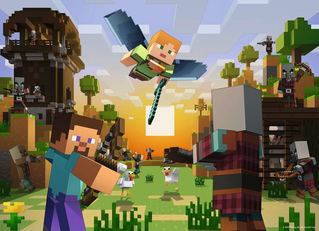 Minecraft Bumper Pack Puzzle (4x100 pc)