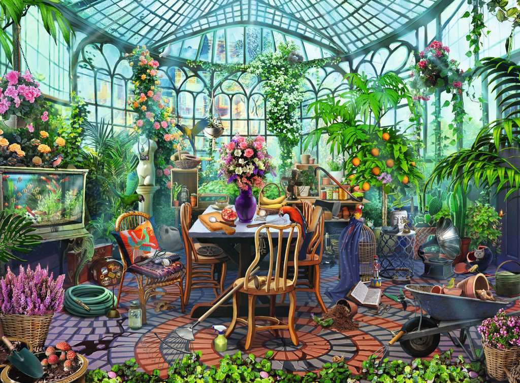 Greenhouse Morning 500 Piece Puzzle