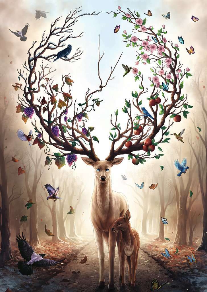 Jigsaw Puzzle Magical Deer - 1000 Pieces Puzzle