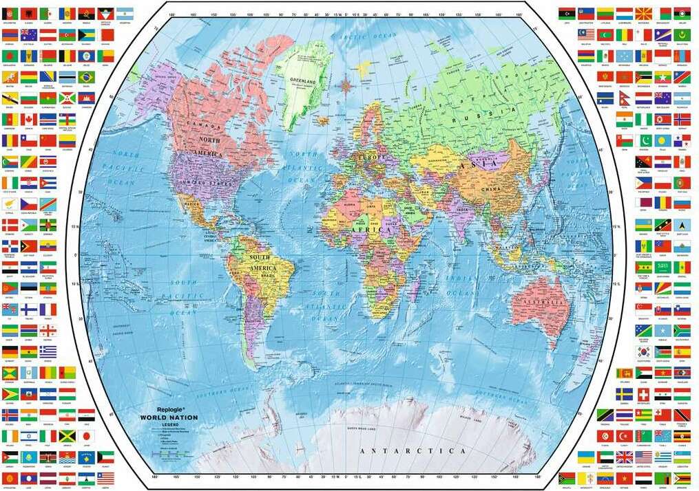 Political World Map 1000 Piece Puzzle