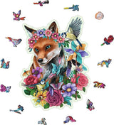 Colorful Fox Shaped (150 pc Shaped Wooden Puzzles)