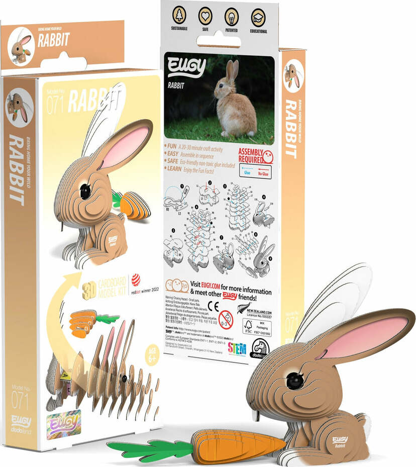 EUGY Rabbit 3D Puzzle