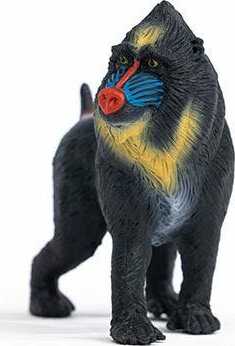 SCHLEICH 14715 Mandrill Männchen Figur – Detailreiche Miniatur, Kunststoff, Bunt, Für Sammler & Spiel