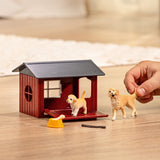 schleich FARM WORLD Dog Kennel with Golden Retriever