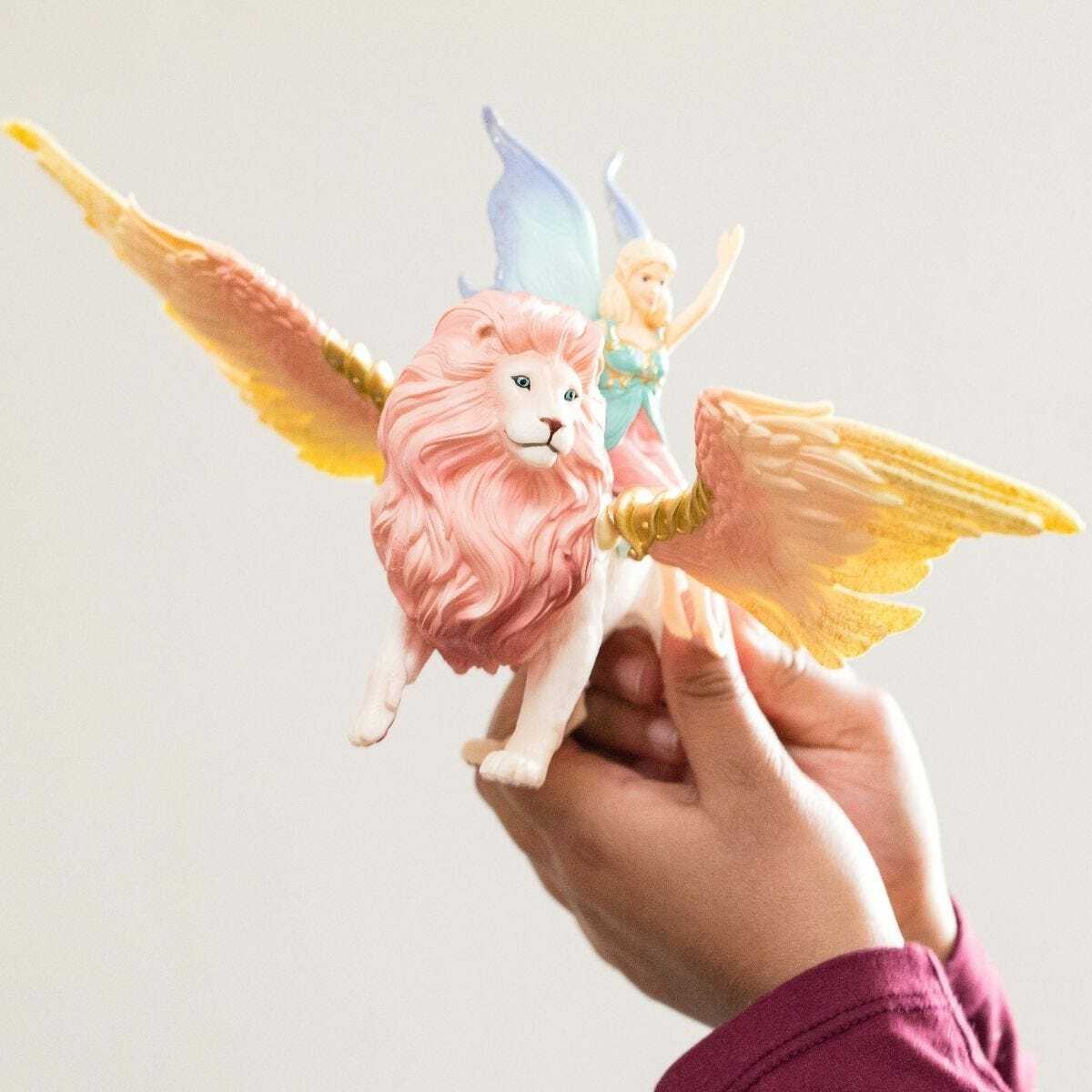 Fairy in Flight on Winged Lion Dancing Bear Toys