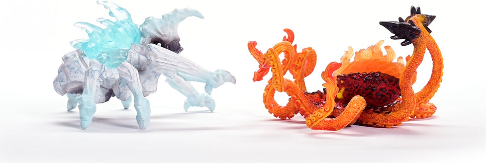 schleich ELDRADOR CREATURES Ice Bug vs. Fire Kraken – Dancing Bear