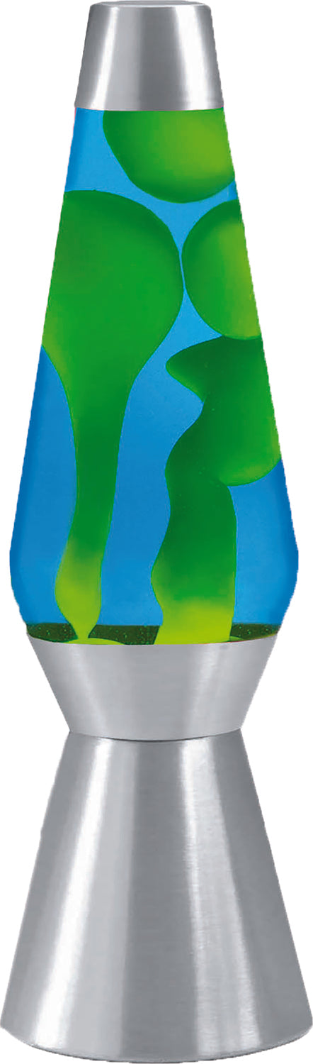 27'' LAVA® Lamp Yellow/Blue/Silver – Dancing Bear Toys