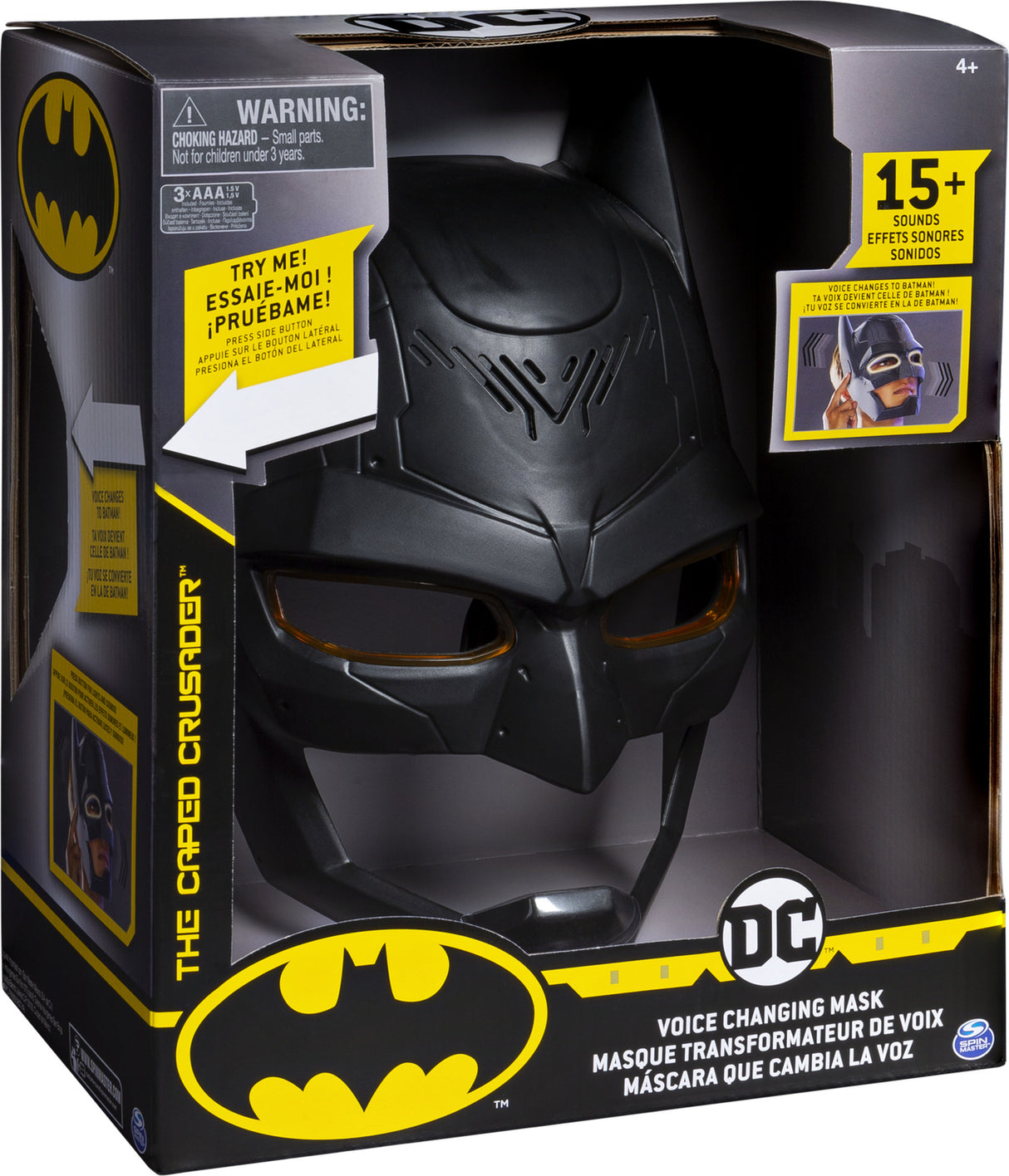 DC Comics BATMAN, Voice Changing Mask with Over 15 Sounds, for Kids Aged 4 and Up