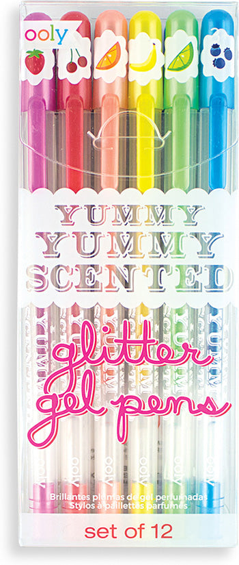 Yummy Yummy Scented Glitter Gel Pens - Set of 12