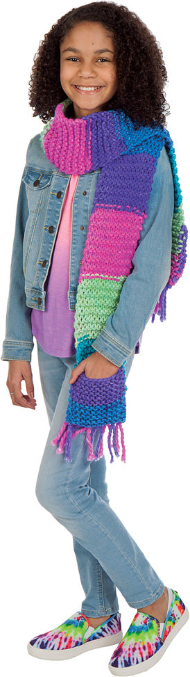 Learn to Knit Pocket Scarf