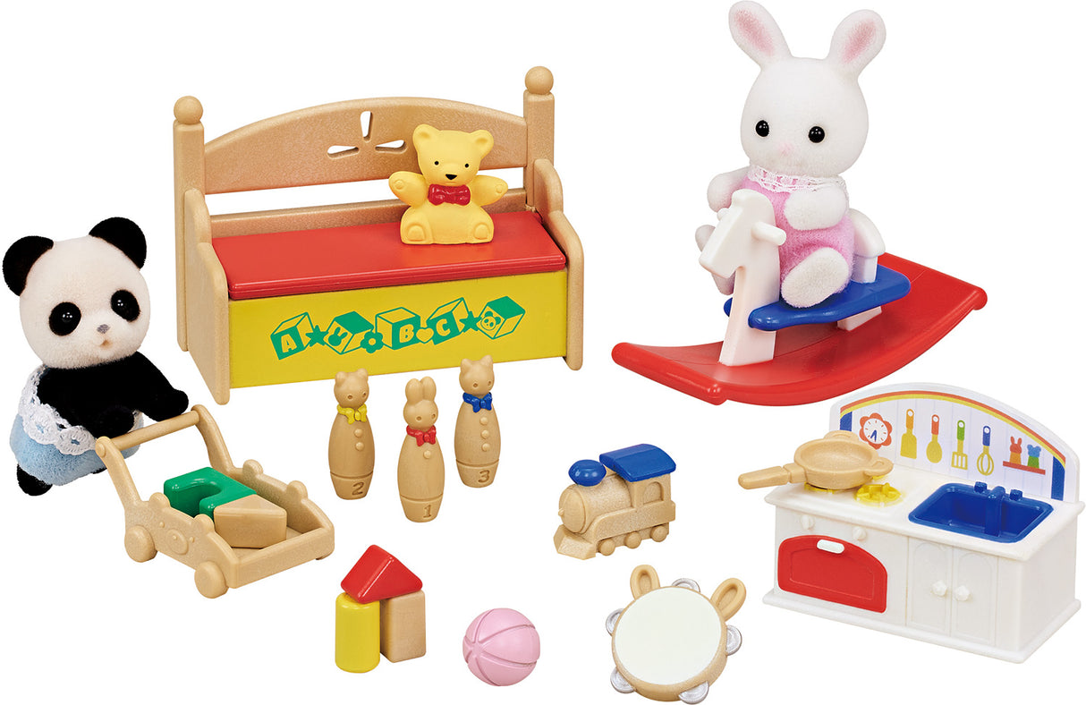 Calico Critters Baby's Toy Box - Snow Rabbit & Panda Babies