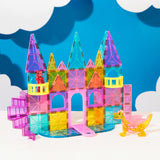 Magna-Tiles Castle DLX + MicroMAGS 48 Piece Set