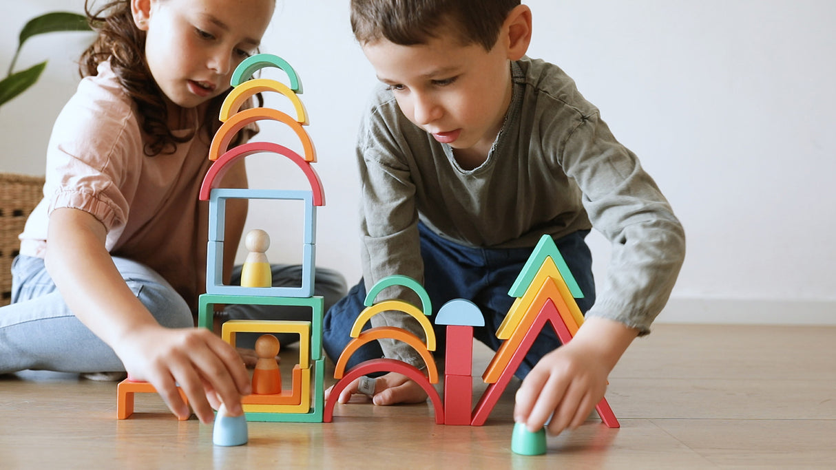 Rainbow Wooden Blocks