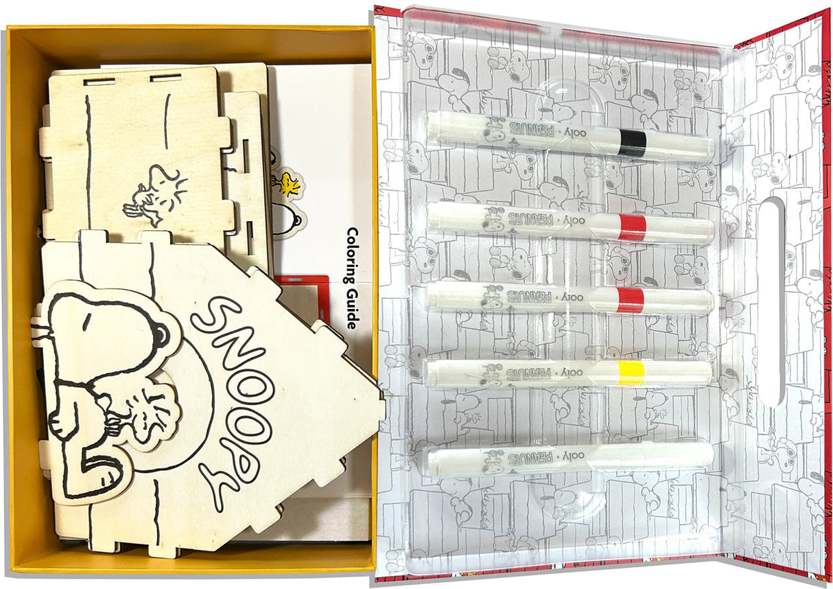 OOLY x PEANUTS: Color-In' Wooden Bird House Kit