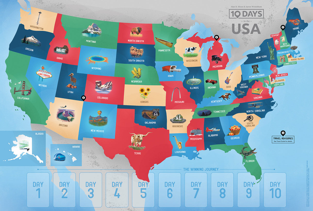 10 Days in the USA Board Game