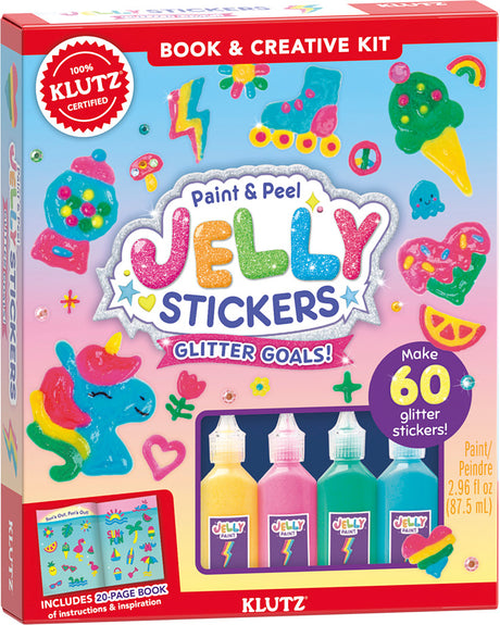 KLUTZ Paint & Peel Jelly Stickers: Glitter Goals!