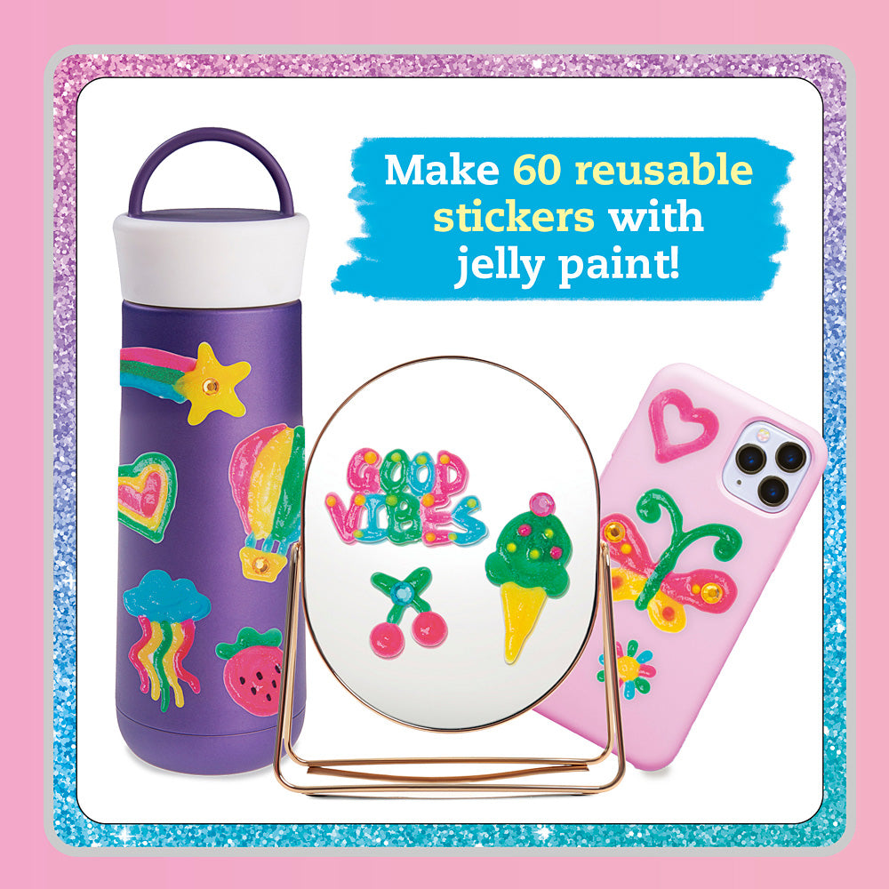 KLUTZ Paint & Peel Jelly Stickers: Glitter Goals!